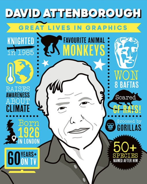 Great Lives in Graphics: David Attenborough by Button Books 9506192425258