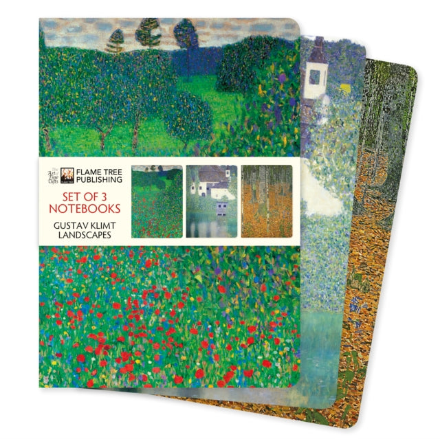 Gustav Klimt: Landscapes Set of 3 Standard Notebooks by Flame Tree Studio 9781804179246