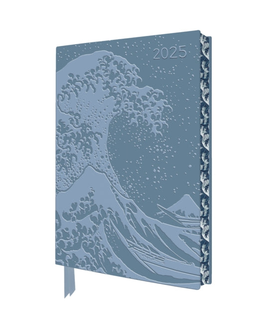 Katsushika Hokusai: The Great Wave 2025 Artisan Art Vegan Leather Diary Planner - Page to View with Notes by Flame Tree Studio 9781835621523