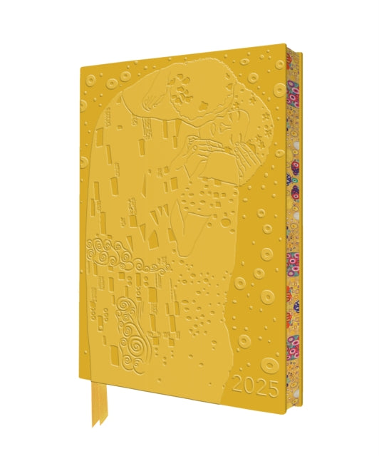 Klimt: The Kiss 2025 Artisan Art Vegan Leather Diary Planner - Page to View with Notes by Flame Tree Studio 9781835621530