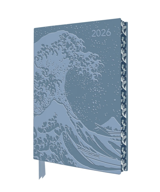 Katsushika Hokusai: The Great Wave 2026 Artisan Art Vegan Leather Diary Planner - Page to View with Notes by Flame Tree Studio 9781835624777