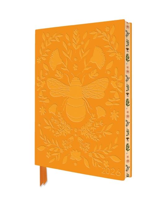 Jade Mosinski: Bee 2026 Artisan Art Vegan Leather Diary Planner - Page to View with Notes by Flame Tree Studio 9781835624784