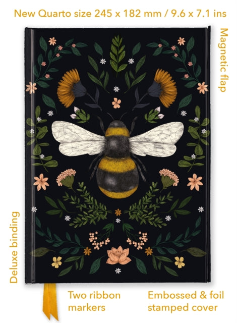 Jade Mosinski: Bee (Foiled Quarto Journal) by Flame Tree Studio 9781835625392