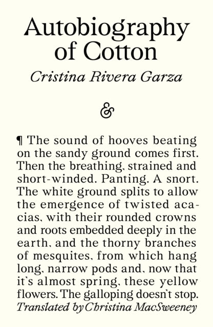 Autobiography of Cotton by Cristina Rivera Garza 9781916751637