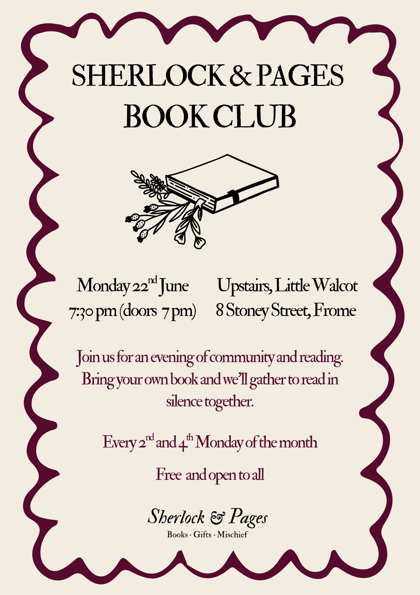 Sherlock & Pages Book Club - 22 June 2026