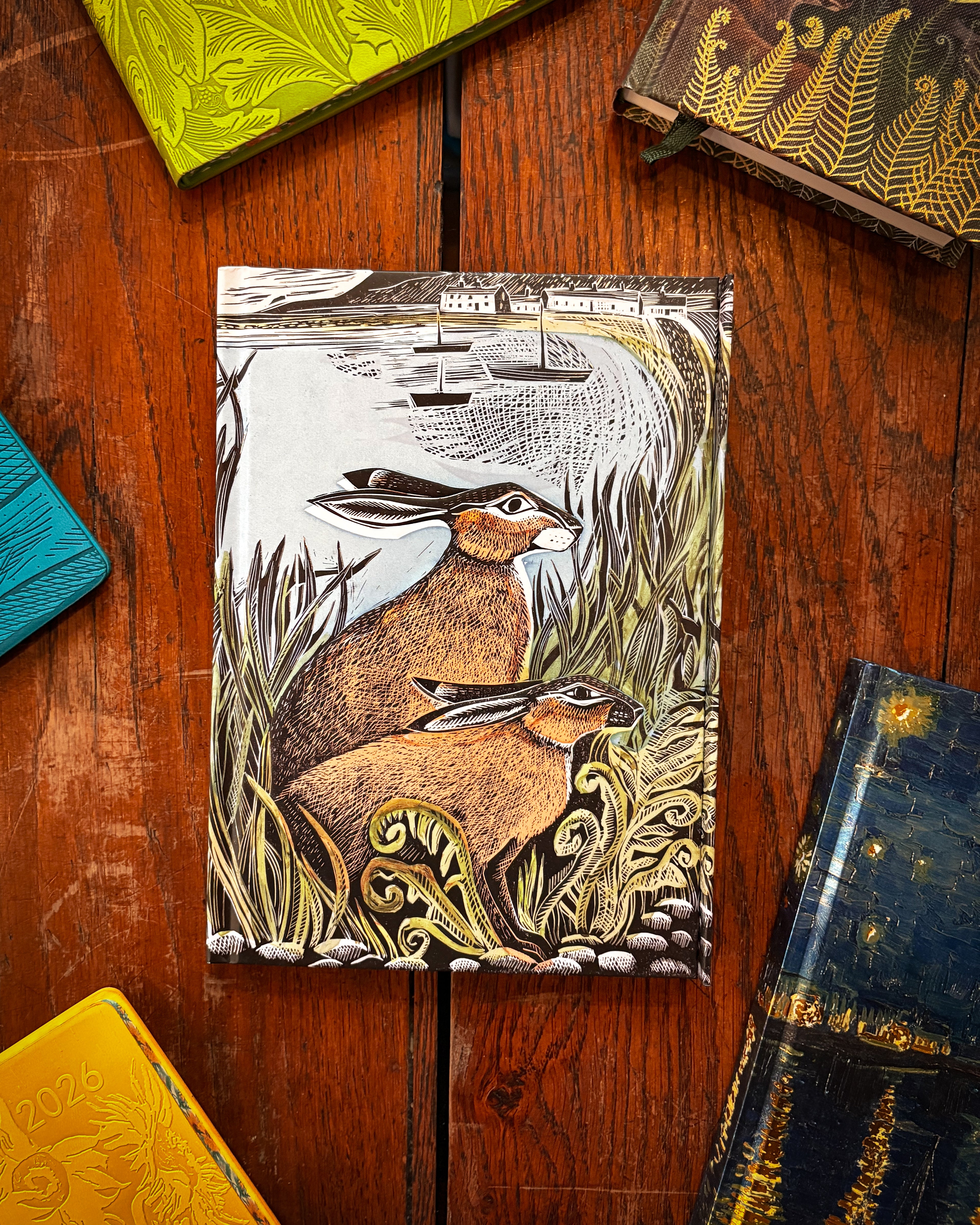 Angela Harding: Rathlin Hares (Foiled Blank Journal)