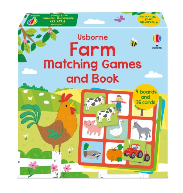 Farm Matching Games and Book by Kate Nolan 9781803706924